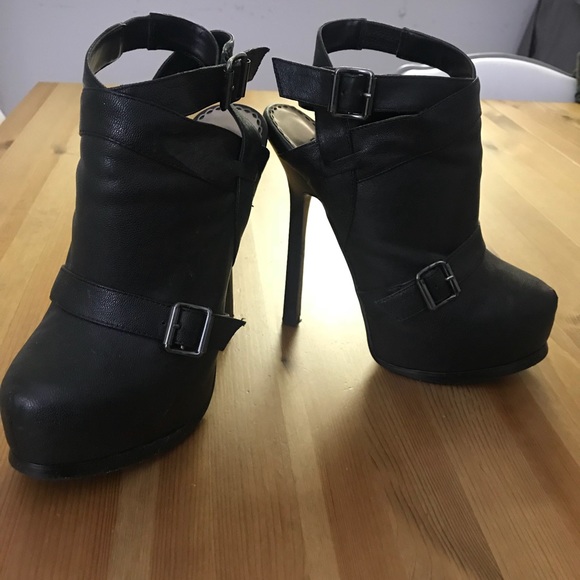 bebe Shoes - BeBe platform black booties size 7